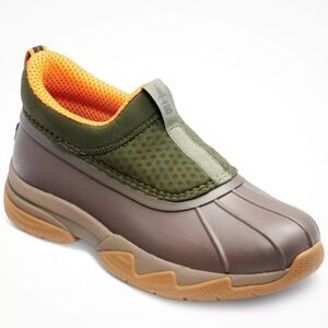 Bass Kids' Olive and Brown Rain Boots